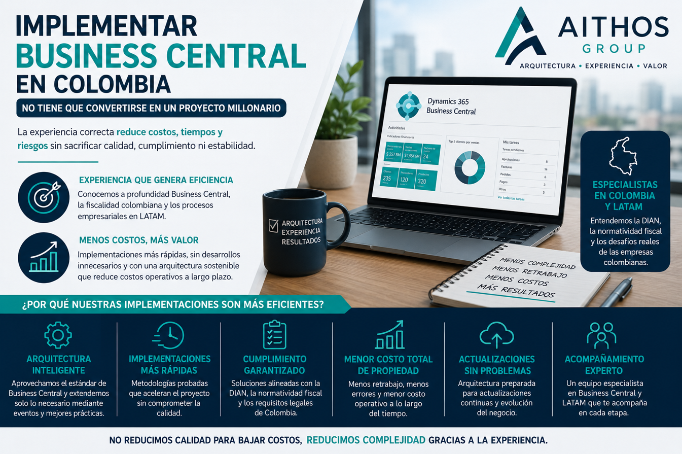 Business Central Colombia implementación eficiente ERP